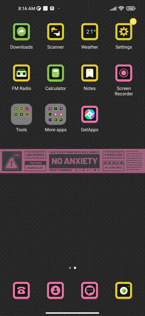 Sticker wallpaper screenshot