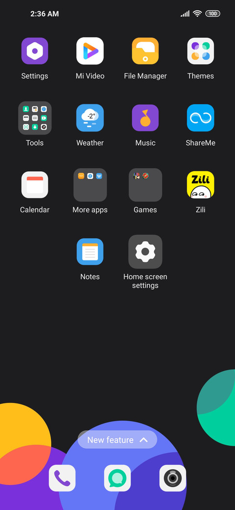 Colorful shapes screenshot