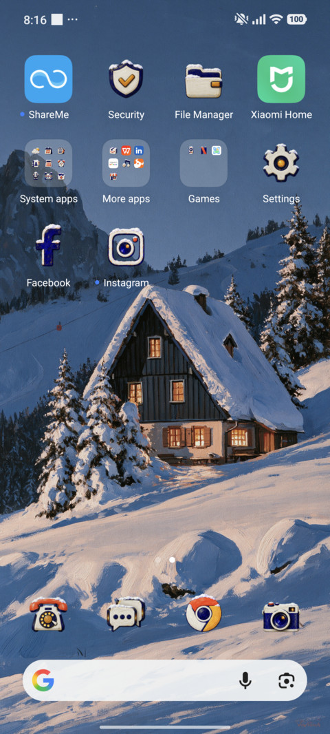 Snowy Cabin screenshot