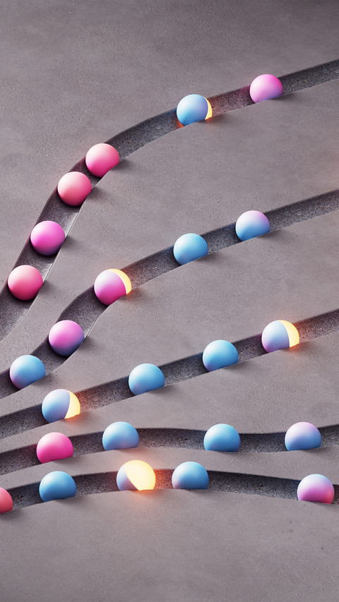 Bluepink luminous small balls screenshot