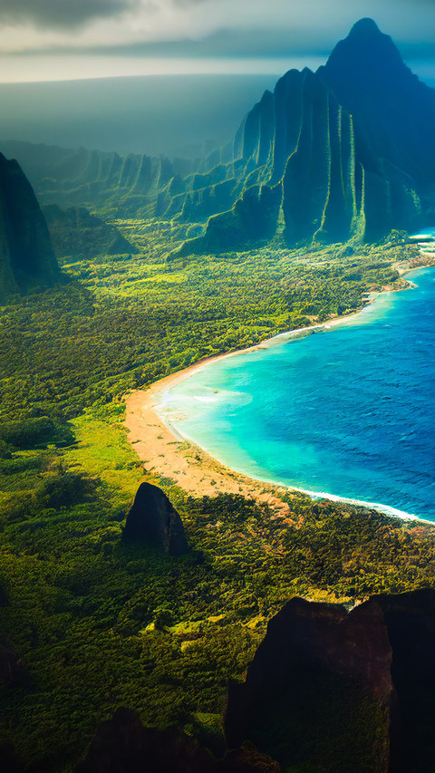 Illustration of a Coast on Kauai island screenshot