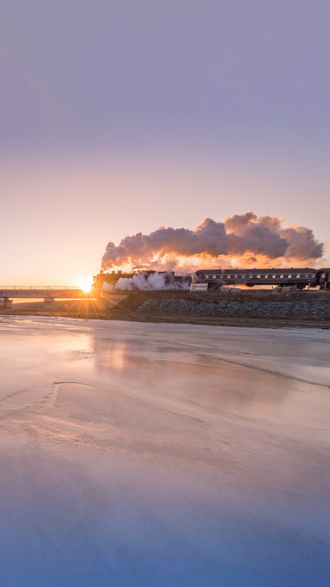 Railway bridges and steam locomotives screenshot