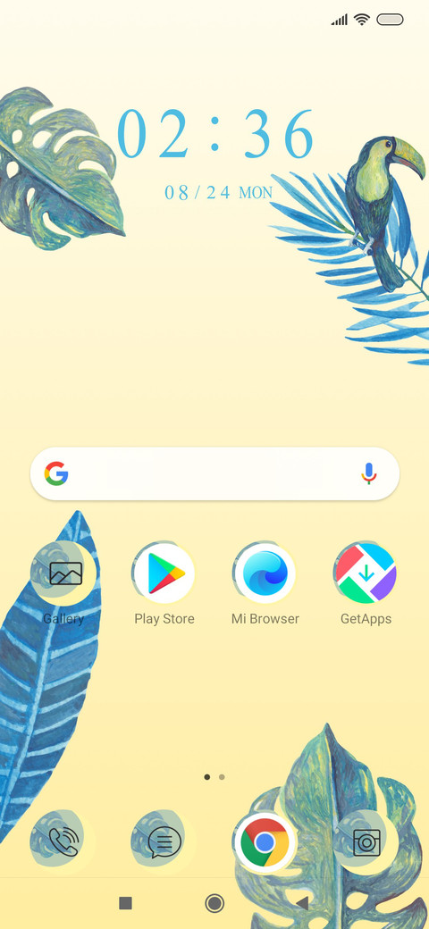 Blue Tropical Leaves_3MDS screenshot