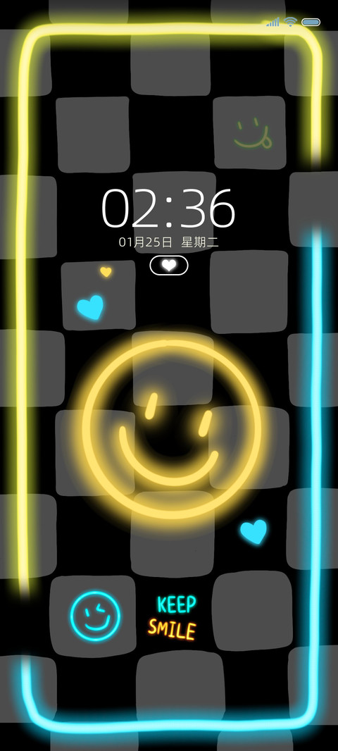 霓虹笑脸 棋盘格 screenshot