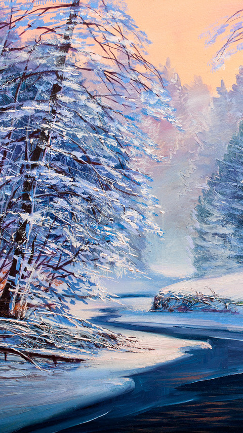 Oil painting on ice and snow screenshot
