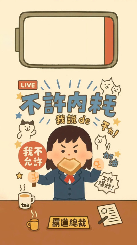 打工人状态壁纸-锐景创意 screenshot