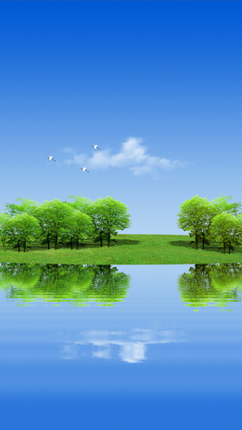 飞鹤水波 湖边绿野 screenshot