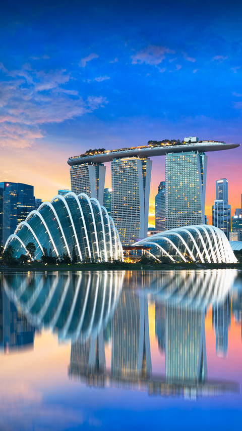Singapore city skyline at dusk screenshot