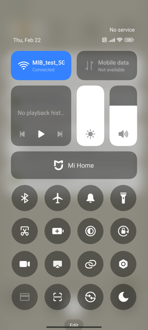 Music player screenshot