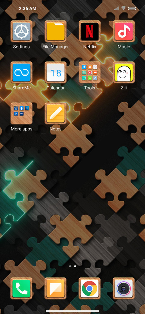 Wood grain puzzle screenshot