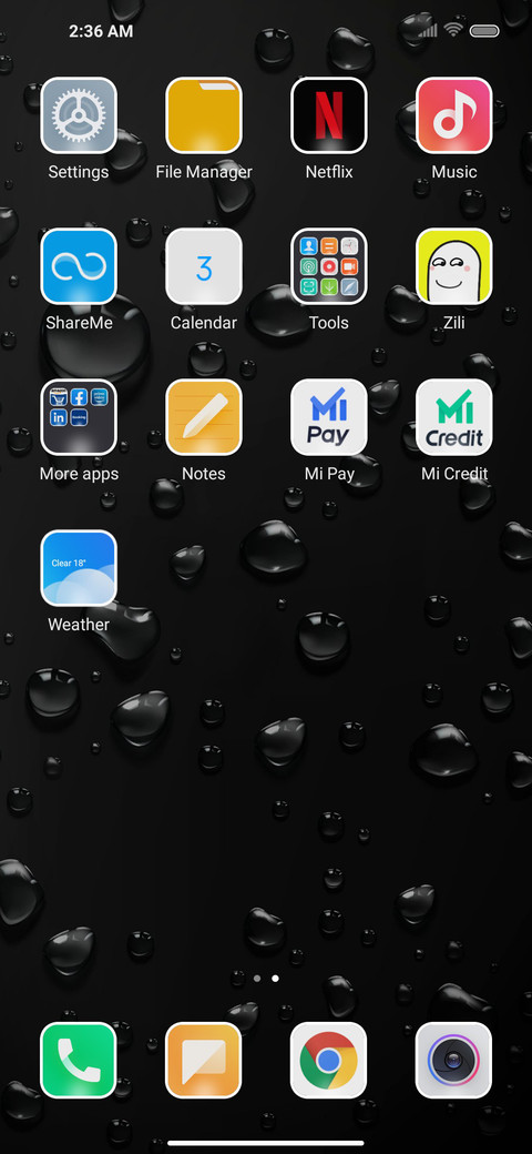 Simple water drop screenshot