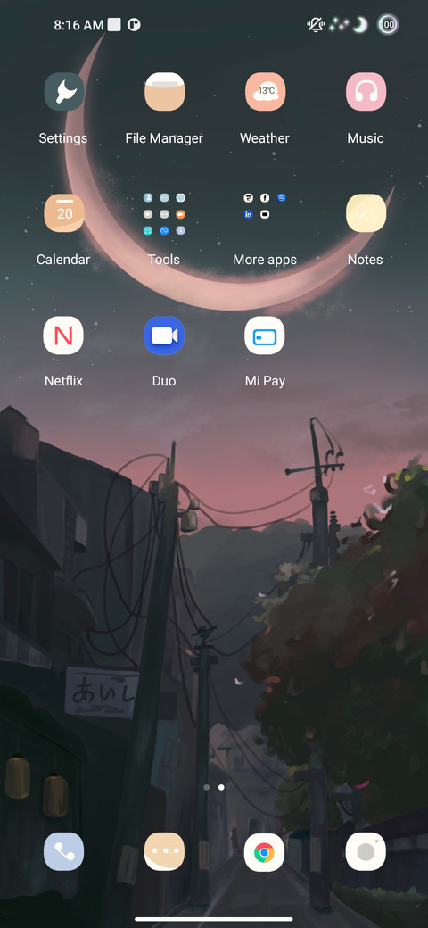 moonlit night os screenshot