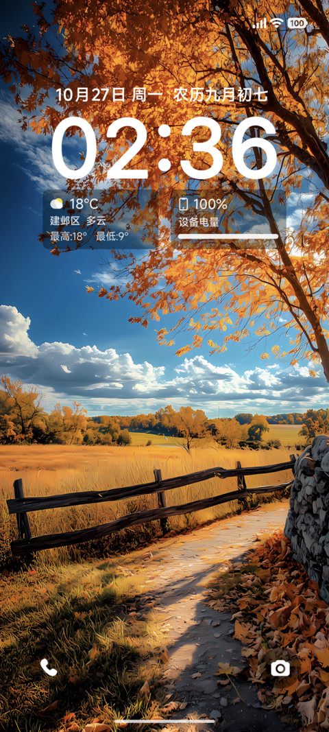 简约秋光叶舞 screenshot