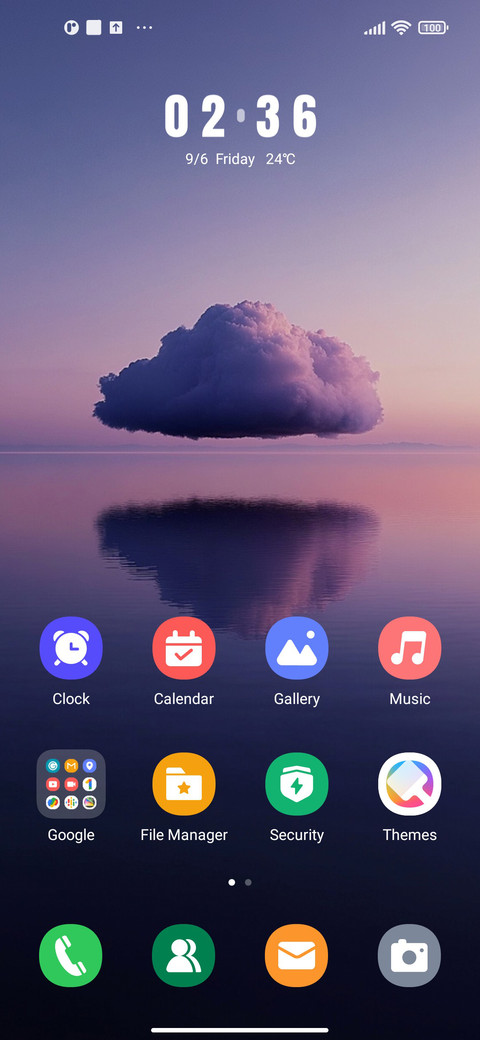 Purple cloud screenshot