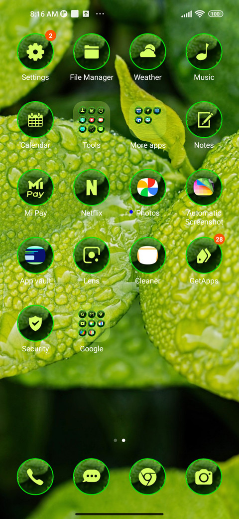 rain green screenshot