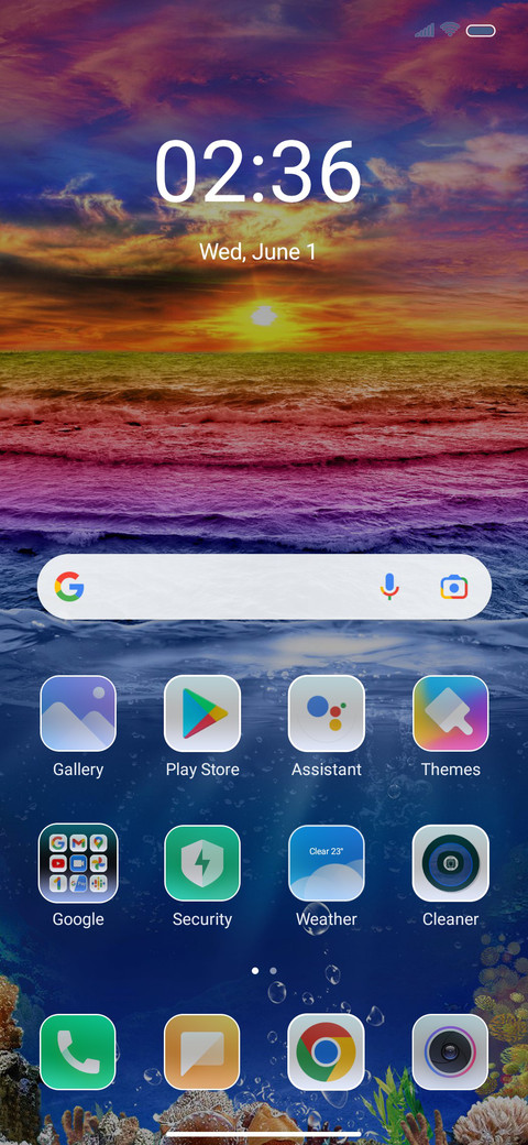 Rainbow ocean screenshot
