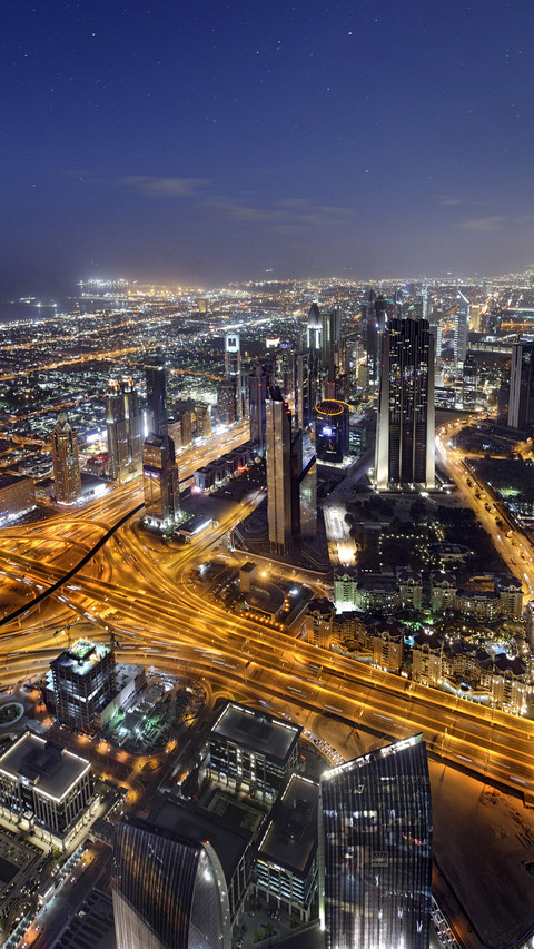 View of dubai at night screenshot