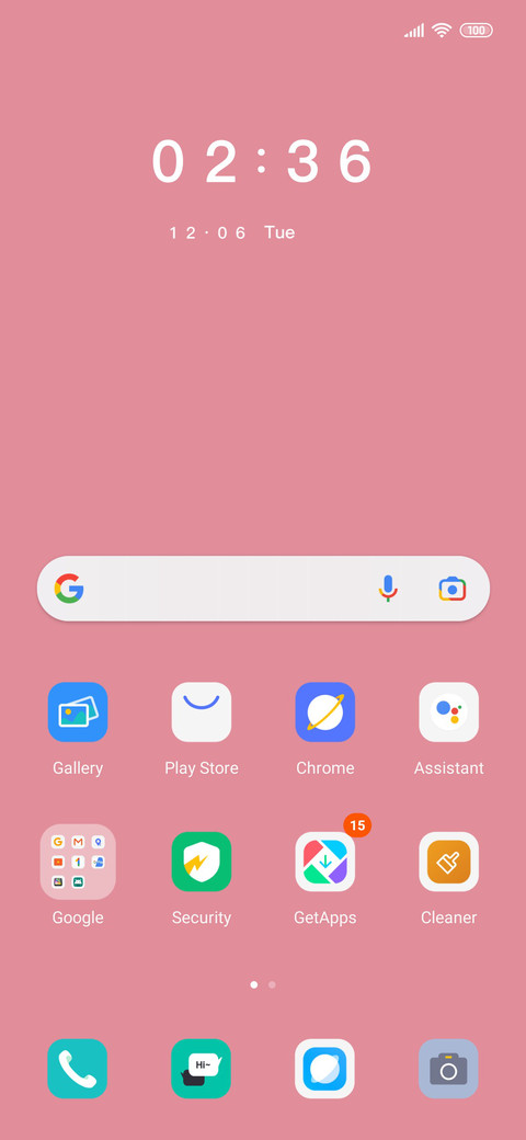 Bright green screenshot