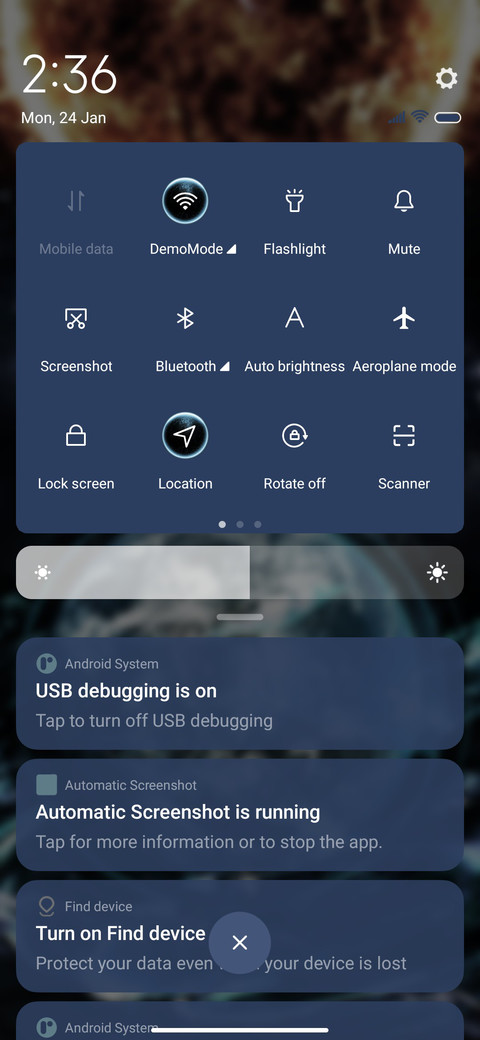 Technology earth screenshot
