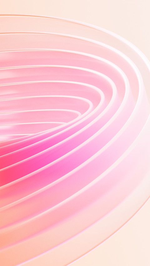 Peachpink transparent curved surface screenshot