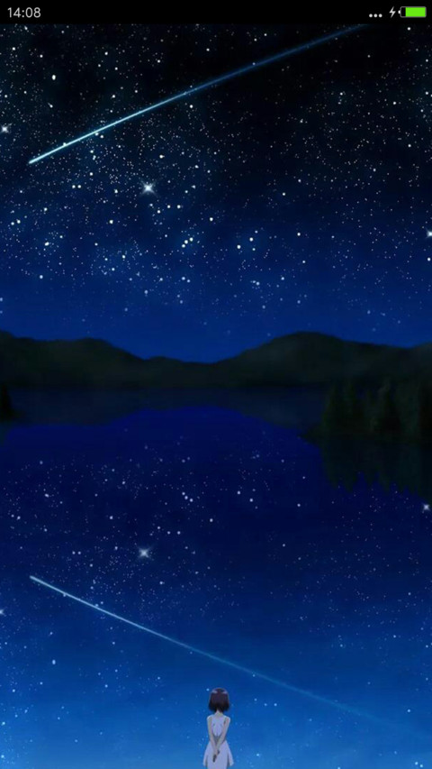 高清唯美、深蓝色星空（自由桌面+全图标） screenshot