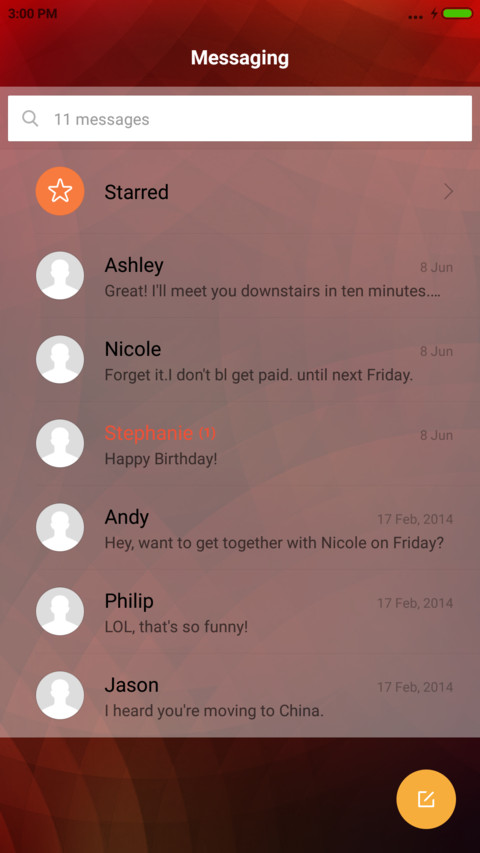 M8 UI screenshot