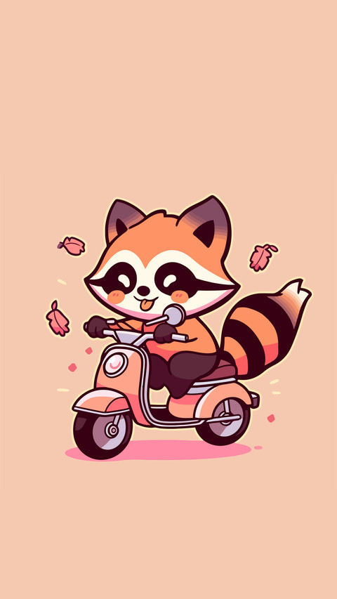 Illustration of a cute pet driving a car screenshot