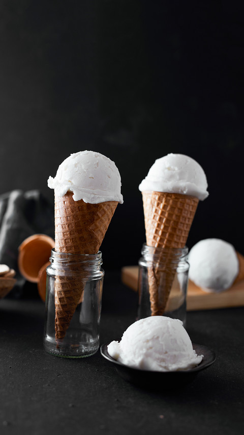 Vanilla Ice Cream in a waffle cones screenshot