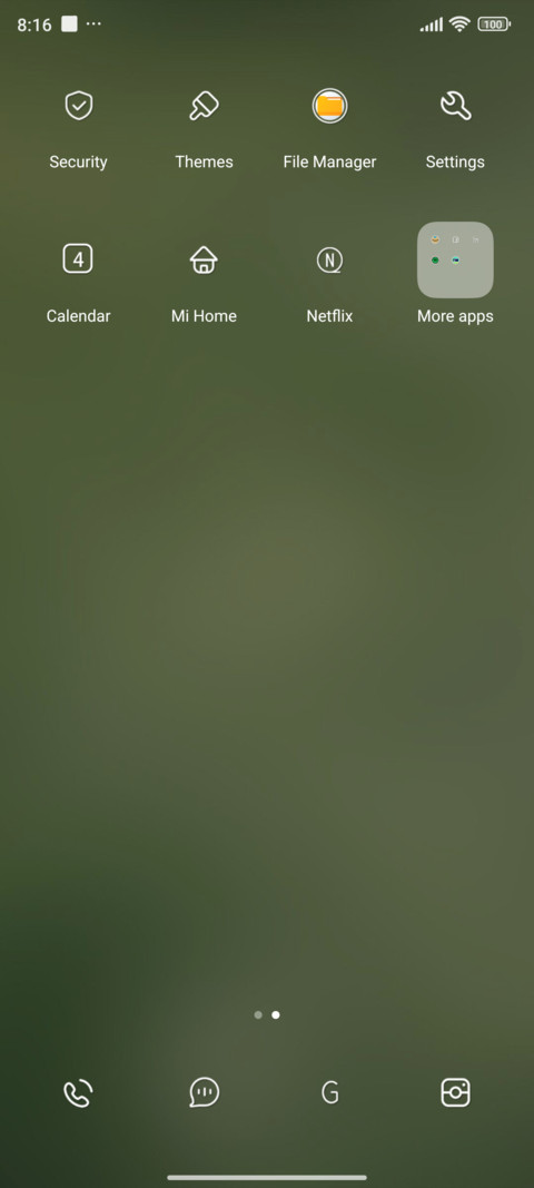 Seasonal calendar screenshot