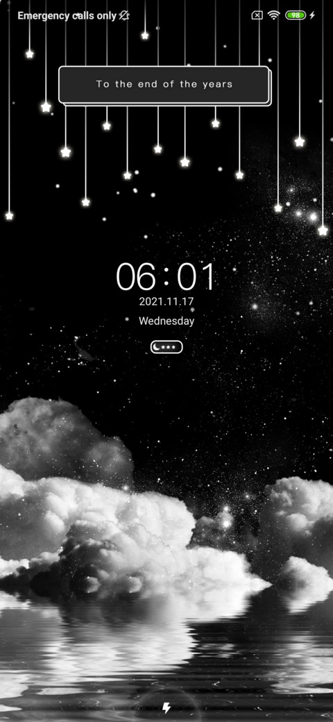 Night starry sky screenshot
