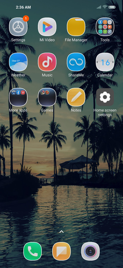 Beach coconut tree screenshot