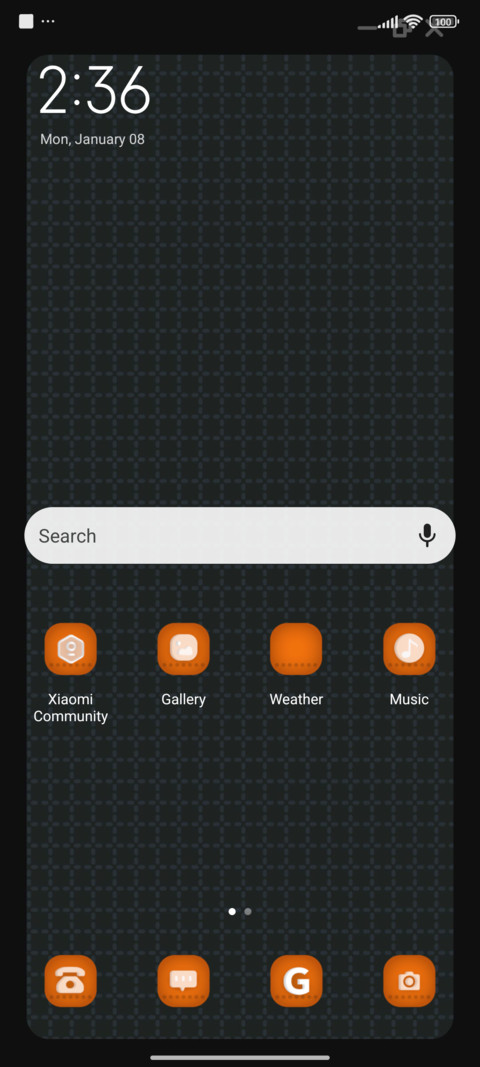 Retro block keypad screenshot