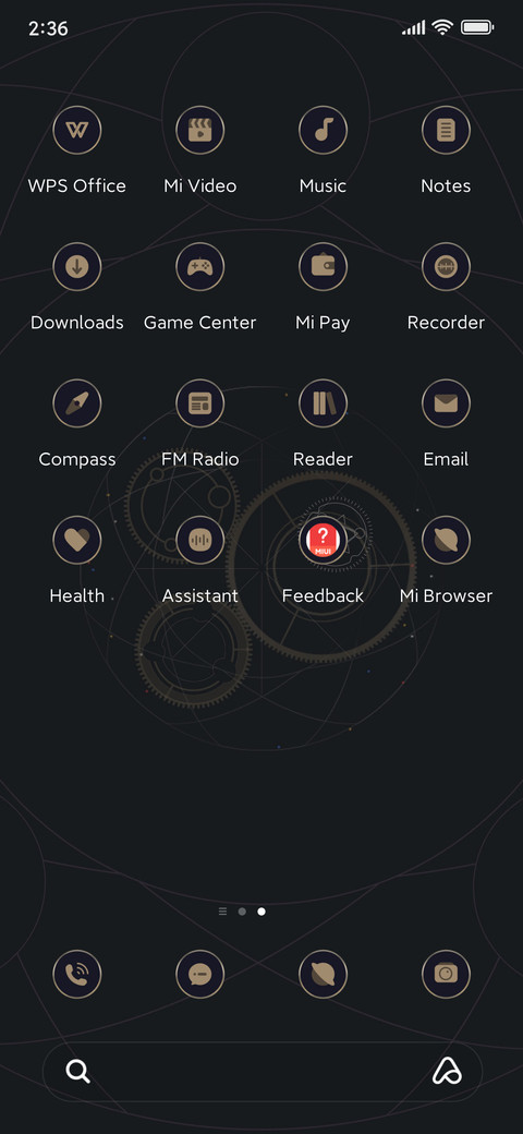 Business dial screenshot