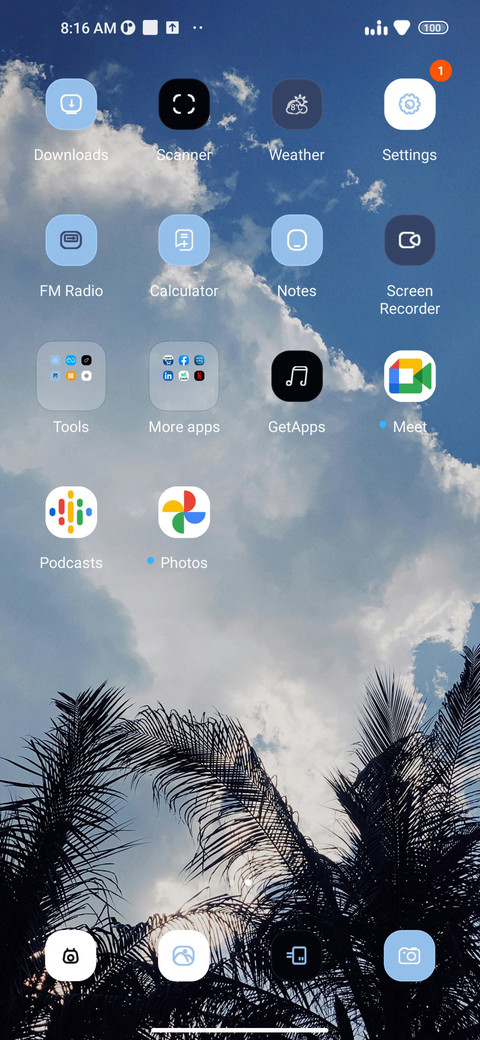 blue sky screenshot