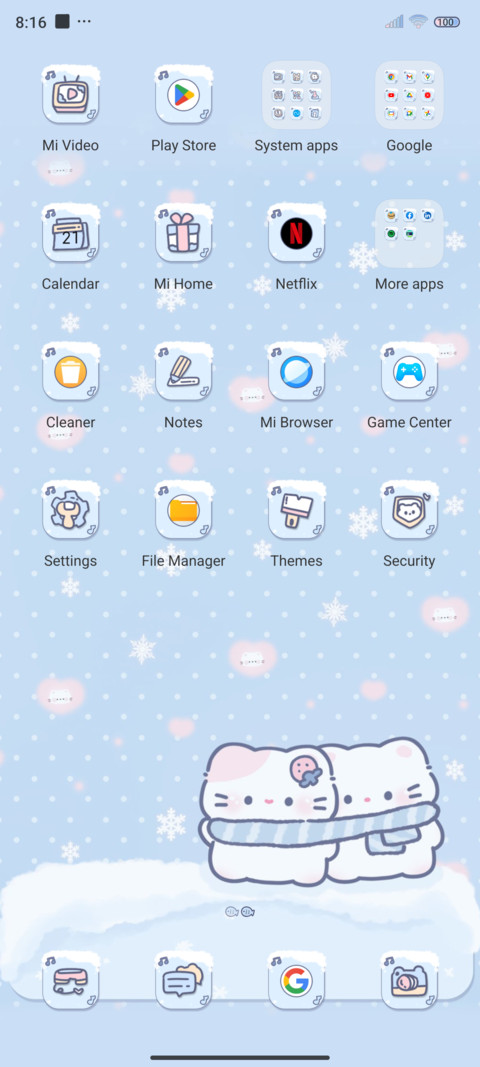 Winter day kitten screenshot