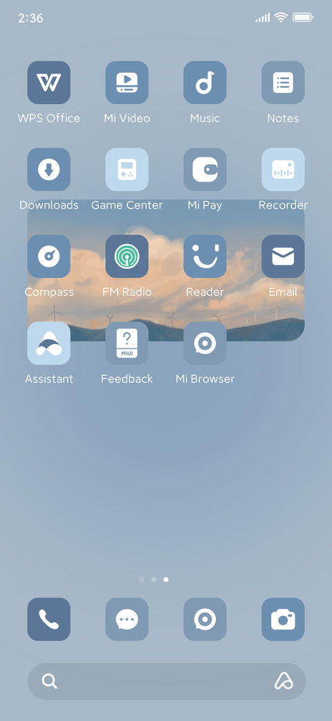 Blue components screenshot