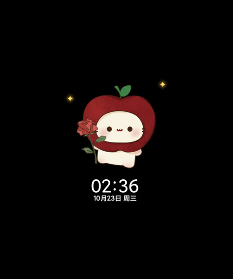 ins复古苹果小猫 screenshot