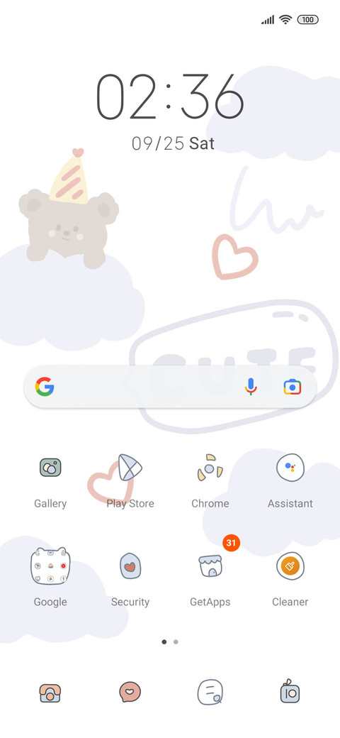 Blue simple bear screenshot
