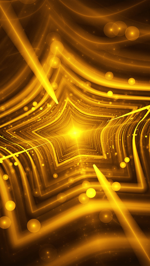 Golden glowing star shape screenshot