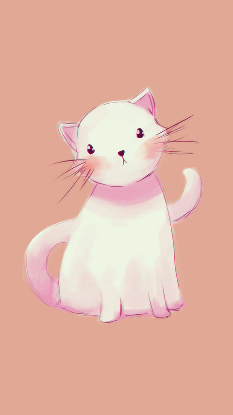 猫猫插画-拍信图库 screenshot