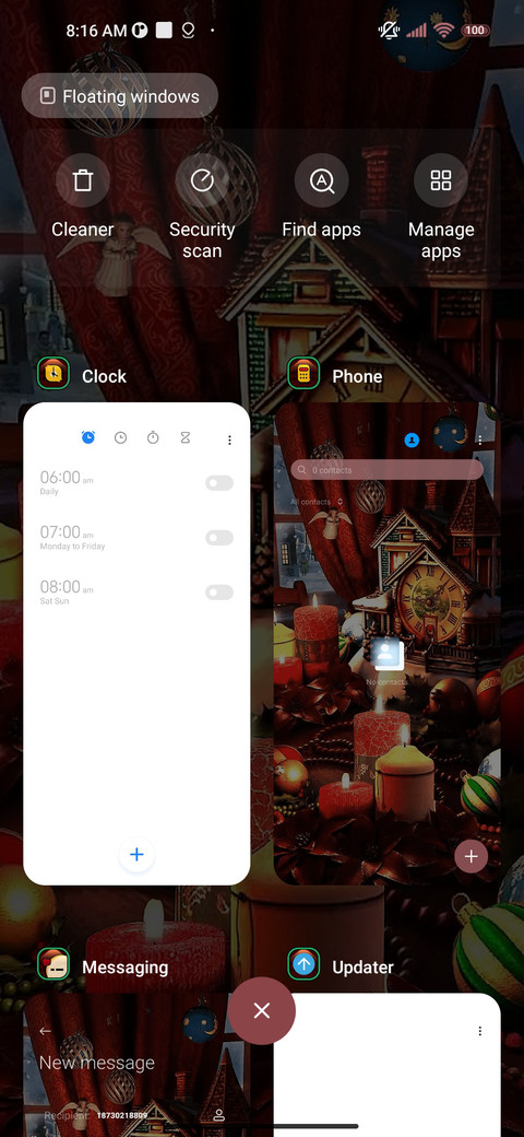 Christmas candle screenshot