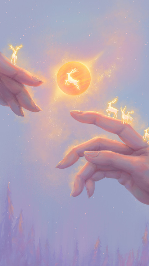 Light pulsating at fingertips screenshot