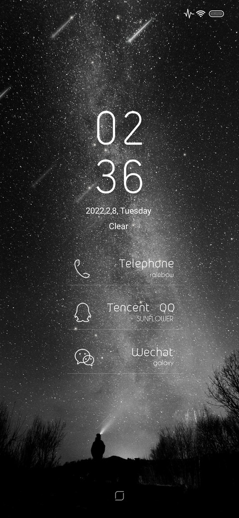 Starry black screenshot