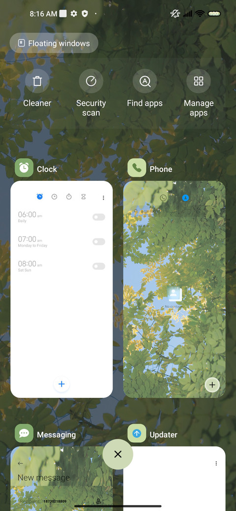 Fresh green leaves screenshot