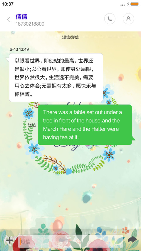 清新花环（动态锁屏+充电特效） screenshot