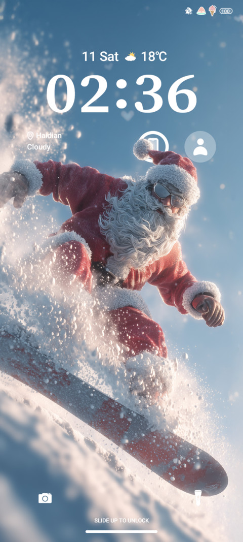 Skiing Santa screenshot