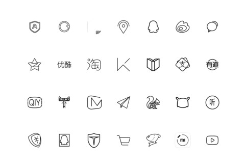纯白线条 screenshot