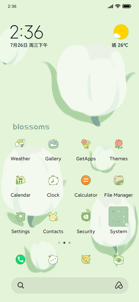 Colorful tulips screenshot