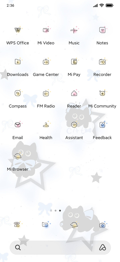 Starry cat screenshot