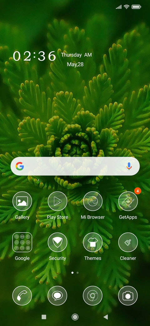 Simple green screenshot
